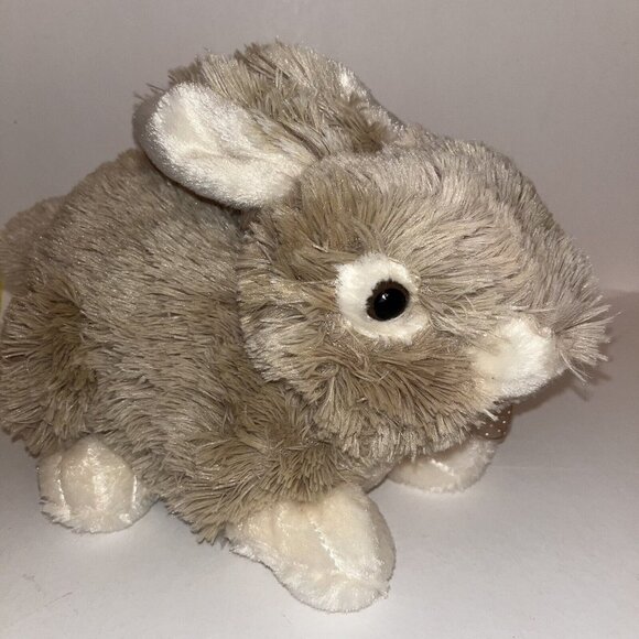 Dan Dee Bunny Rabbit Beige & Cream Stuffed Plush Animal Toy 14” Polka Dot Bow - Picture 3 of 12